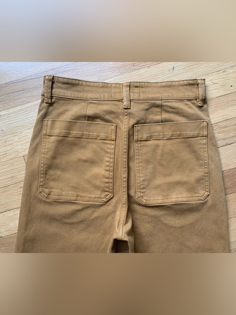 VGUC EVERLANE Womens Cropped Straight Leg High-Rise Jeans in Goldenrod Size 2 - Picture 9 of 15